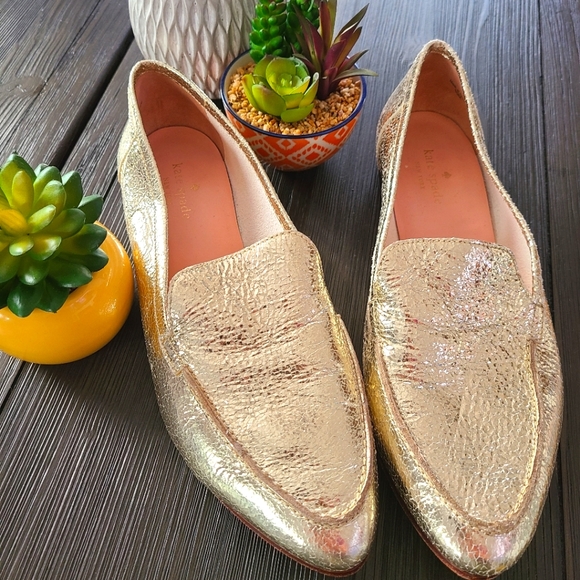 kate spade Shoes - Kate Spade Gold Shimmer Flats